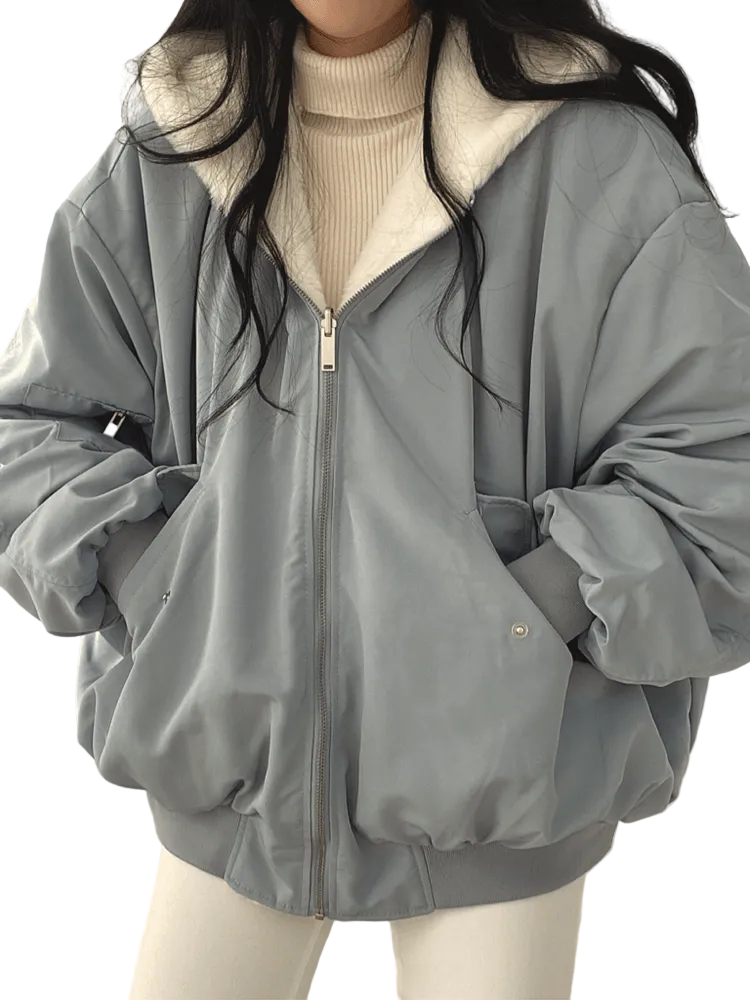 Lange Winterjas Dames Oversized Stijl met Zachte Voering 0