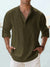 Variant image for Heren Leinenhemd Wit Casual Mao-Kraag Katoen-Leinen Mix-63