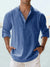 Variant image for Heren Leinenhemd Wit Casual Mao-Kraag Katoen-Leinen Mix-1