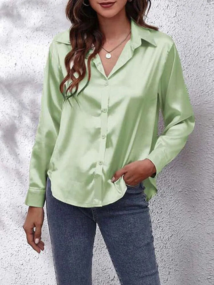 Variant image for Dames Shirt Satijnen Modern Elegante Top 100% Satijn-25