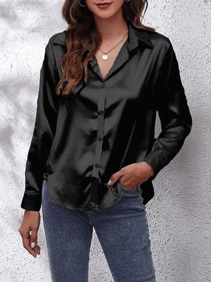Variant image for Dames Shirt Satijnen Modern Elegante Top 100% Satijn-1