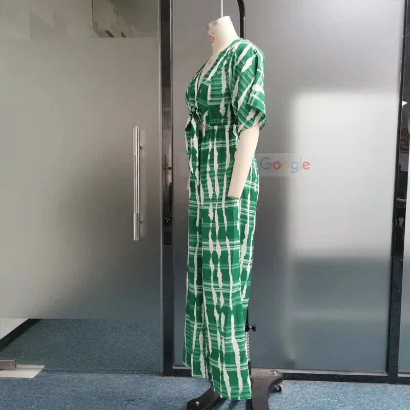 Dames Jumpsuit Feestelijk Vloeiende Pasvorm Met Diepe V-Hals-5