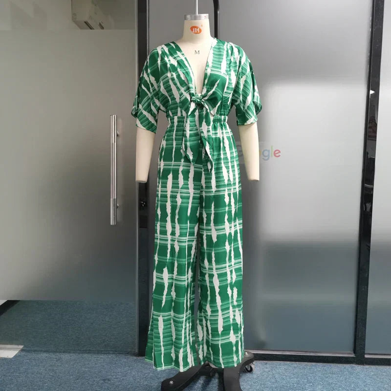 Dames Jumpsuit Feestelijk Vloeiende Pasvorm Met Diepe V-Hals-4