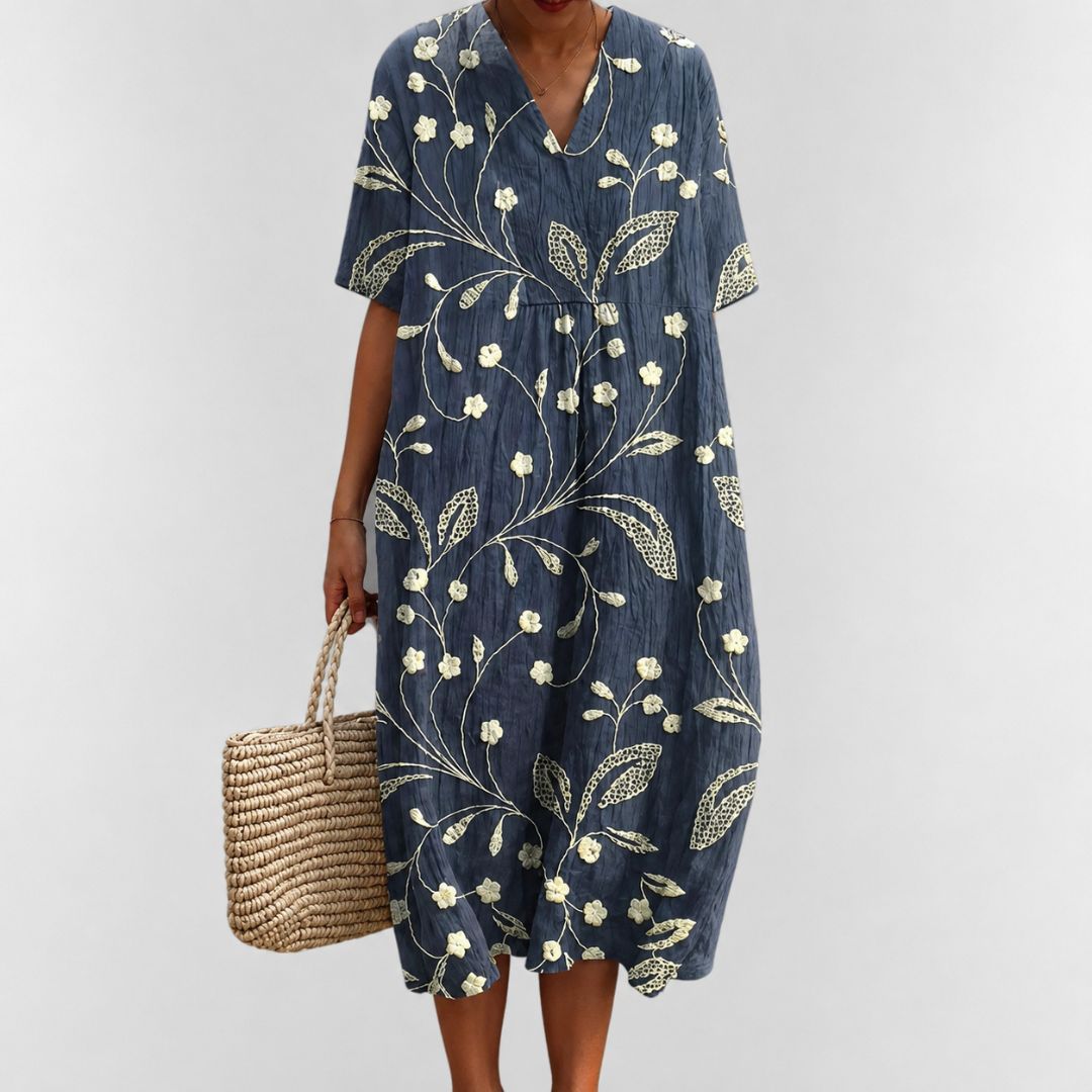 Losse zomerjurk voor dames met bloemenprint 10