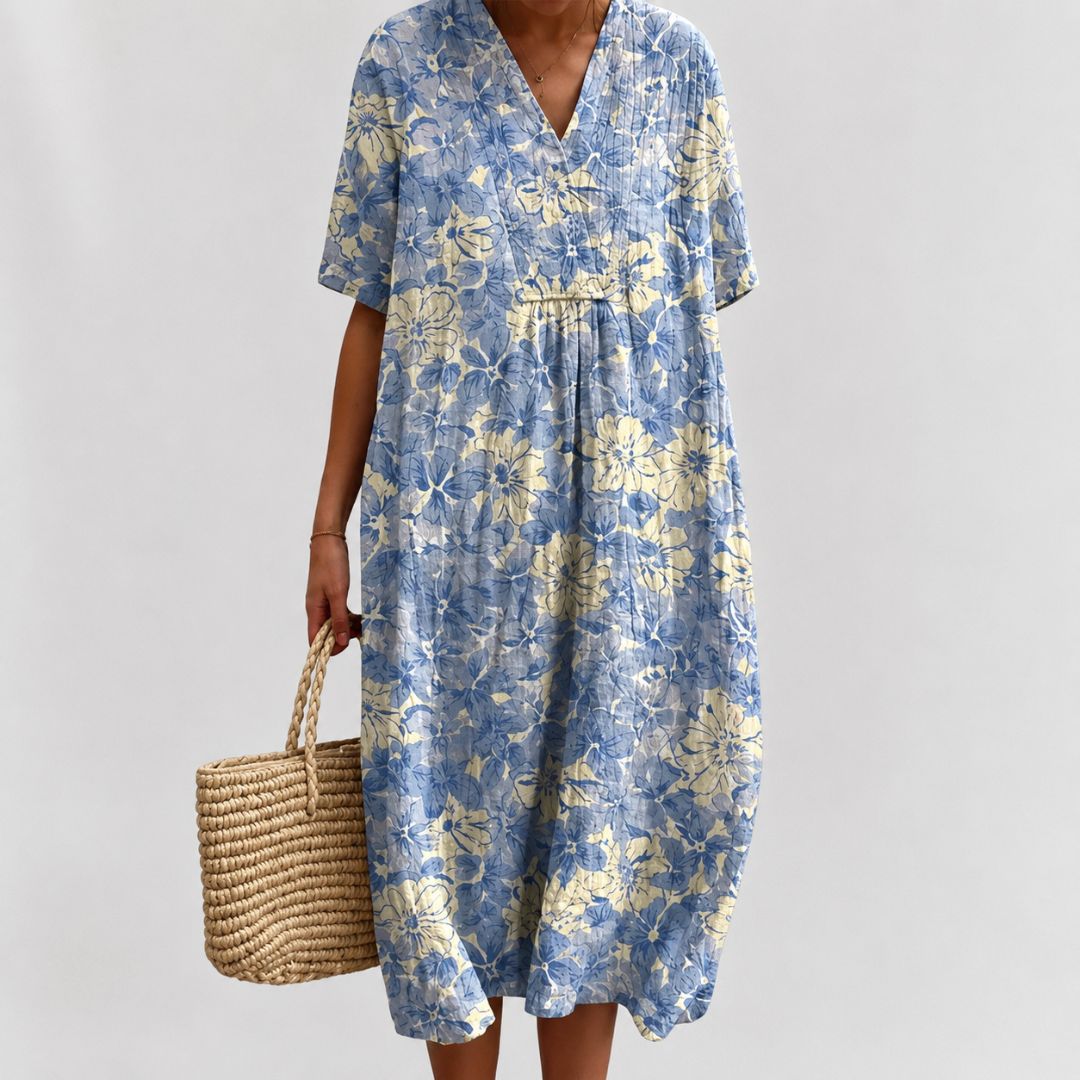 Losse zomerjurk voor dames met bloemenprint 12