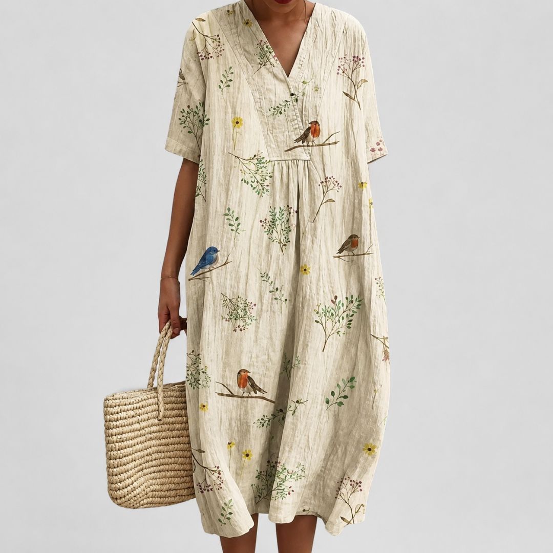 Losse zomerjurk voor dames met bloemenprint 5
