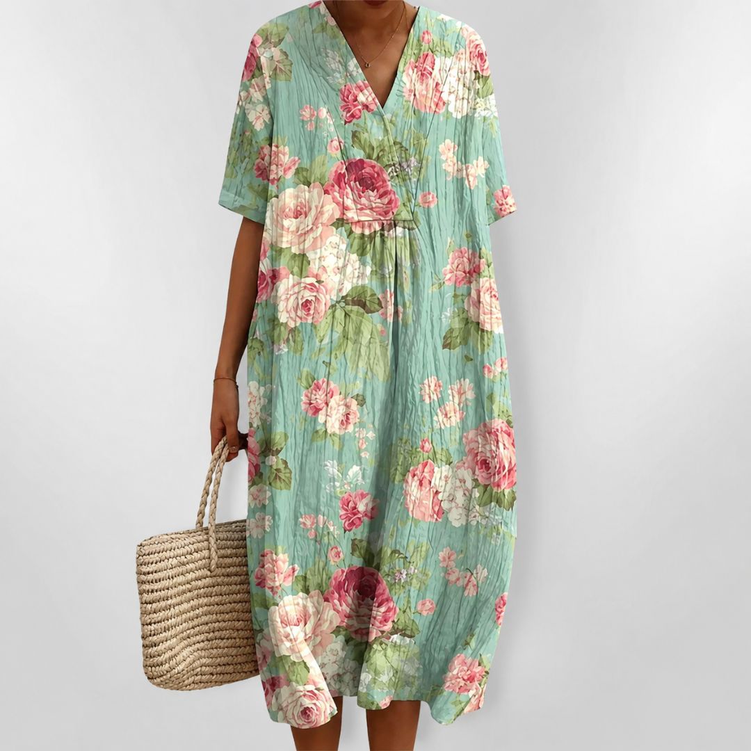 Losse zomerjurk voor dames met bloemenprint 8