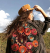Dames Denimjack Bloemenprint Comfortabel Denim-2