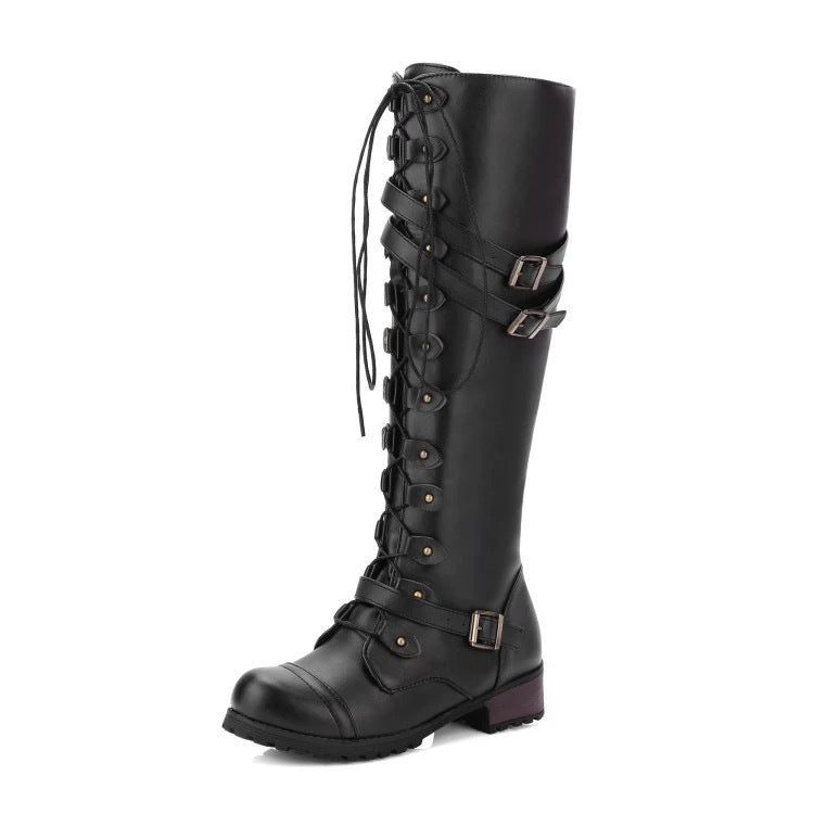 Dames Kniehoge Laarzen Waterdicht Synthetisch Leer voor Comfort en Stijl 2