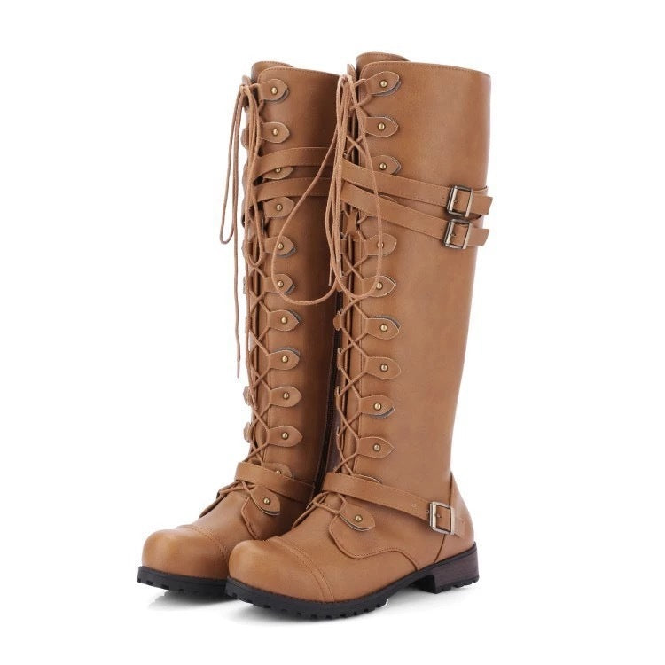 Dames Kniehoge Laarzen Waterdicht Synthetisch Leer voor Comfort en Stijl 1