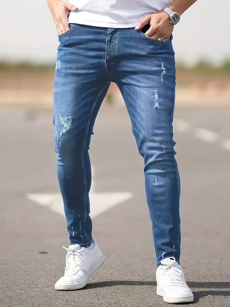 Variant image for Heren Jeans Gescheurd Casual Denim Hoogwaardige Pasvorm-43