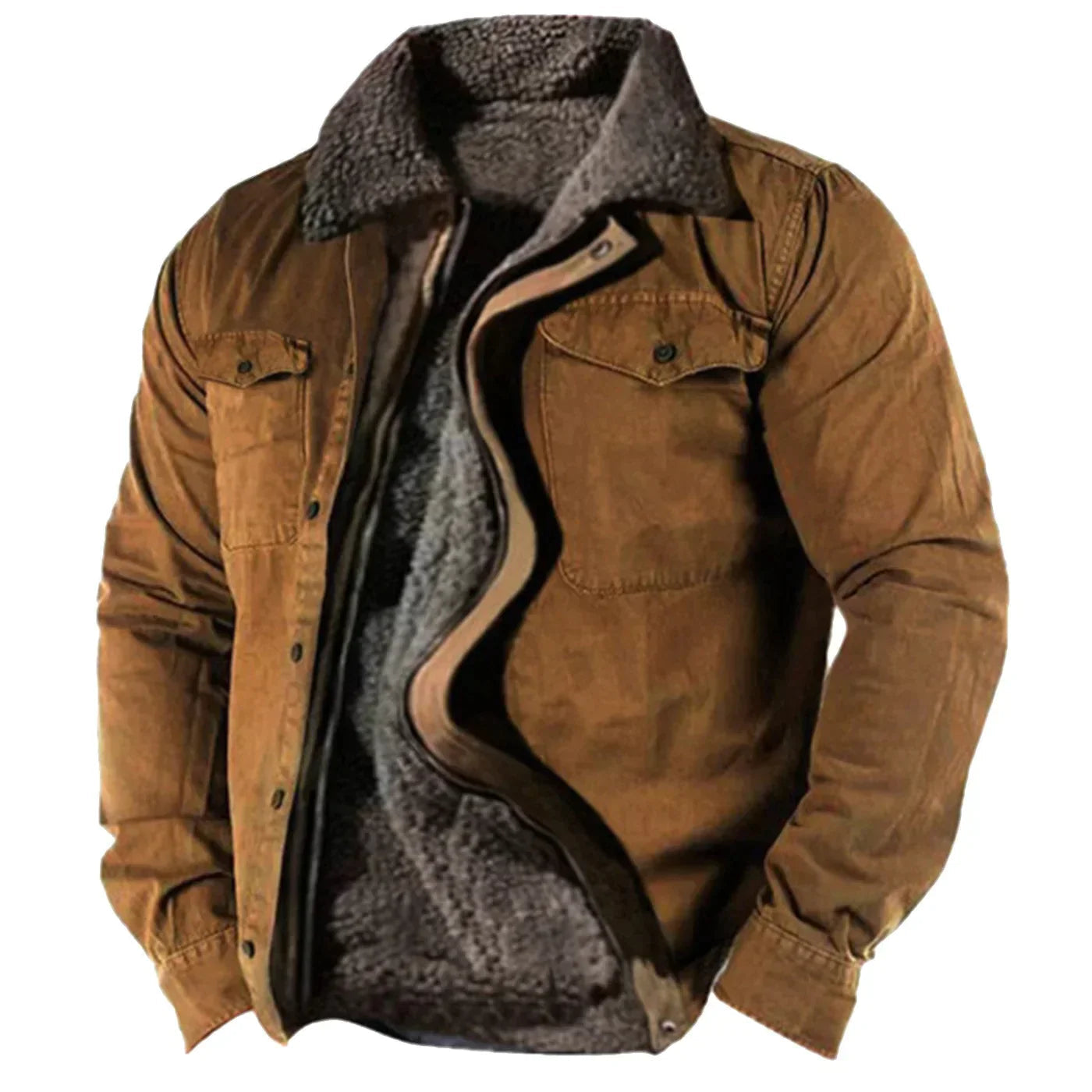 Mannen Winterjas Met Luxe Kraag 0