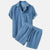 Variant image for Heren Zomer Outfit Snoerbroek en Shirt Set Casual Koordmateriaal-5
