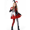 Meisjes Clown Jurk Kostuum Geruit 4