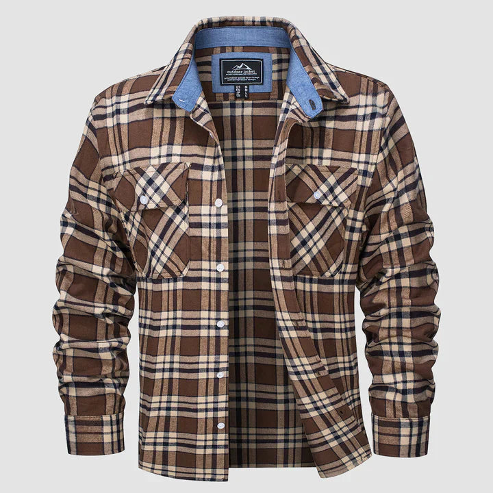 Variant image for Heren Overhemd Flanel Casual Stijl Zacht 100% Katoen-23