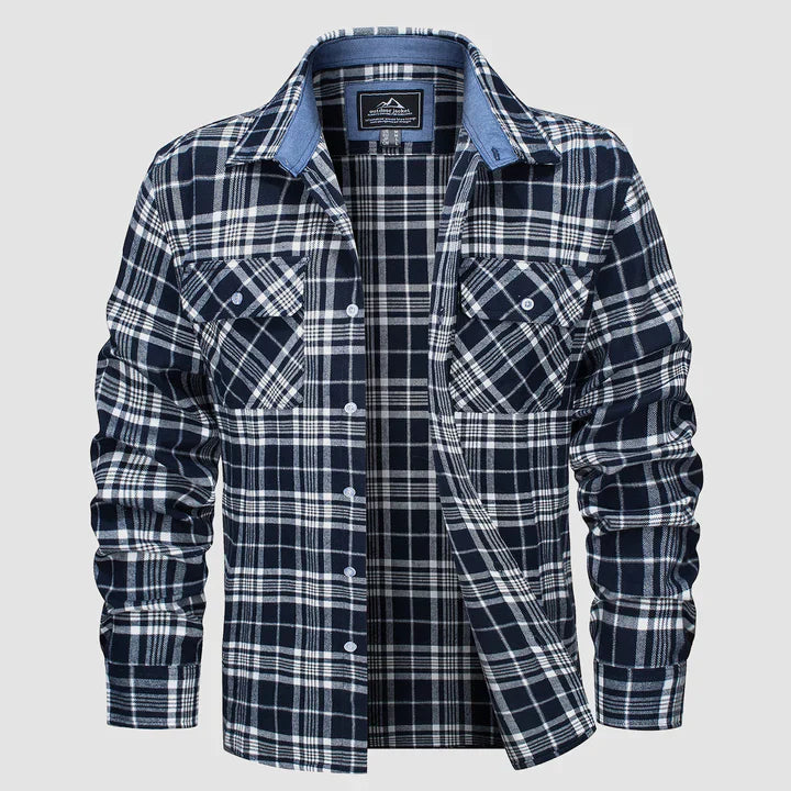 Variant image for Heren Overhemd Flanel Casual Stijl Zacht 100% Katoen-4