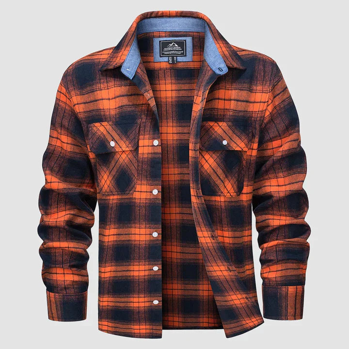 Variant image for Heren Overhemd Flanel Casual Stijl Zacht 100% Katoen-3