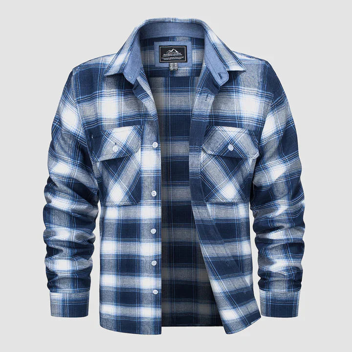 Heren Overhemd Flanel Casual Stijl Zacht 100% Katoen-1
