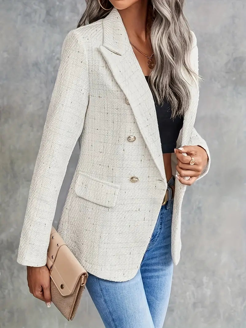 Variant image for Dames Blazer Elegante Snit van Tweed-1