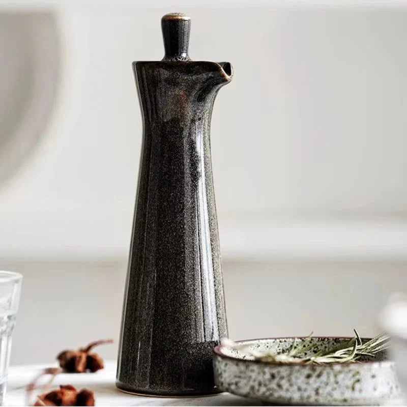 Moderne Oliedispenser Keramisch Met Handzaam Deksel 4