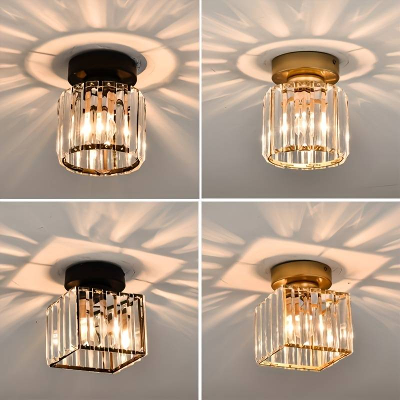 Moderne Plafondlamp met Kristallen Accenten 2