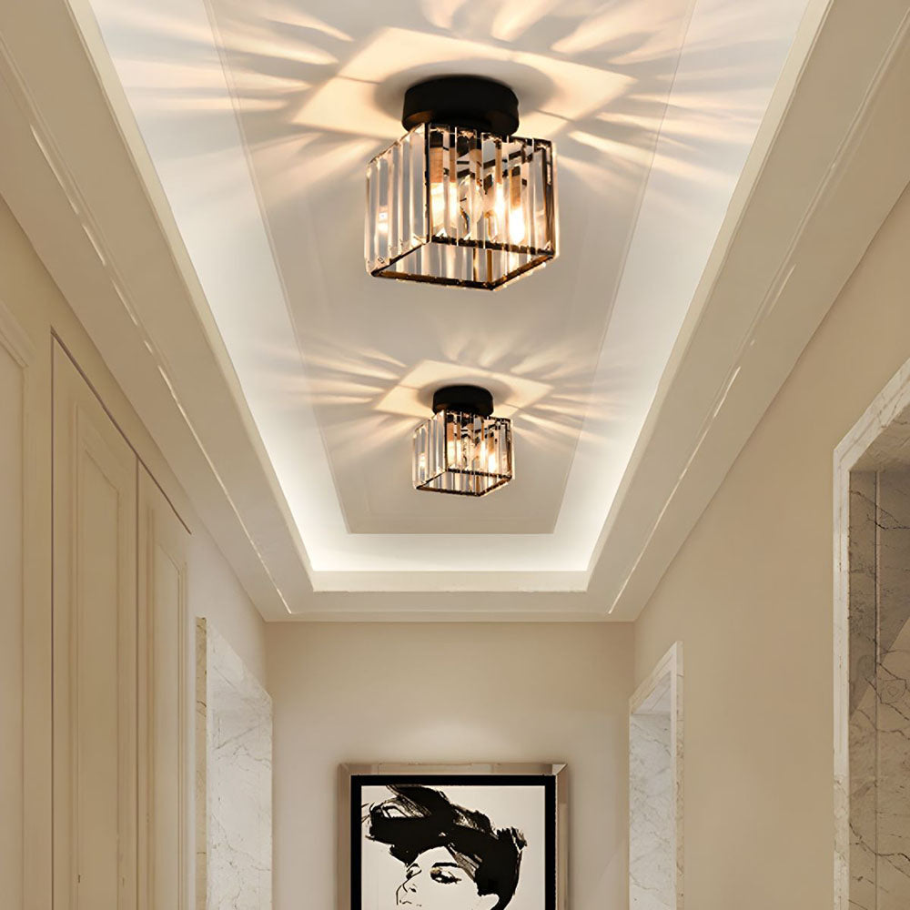 Moderne Plafondlamp met Kristallen Accenten 3