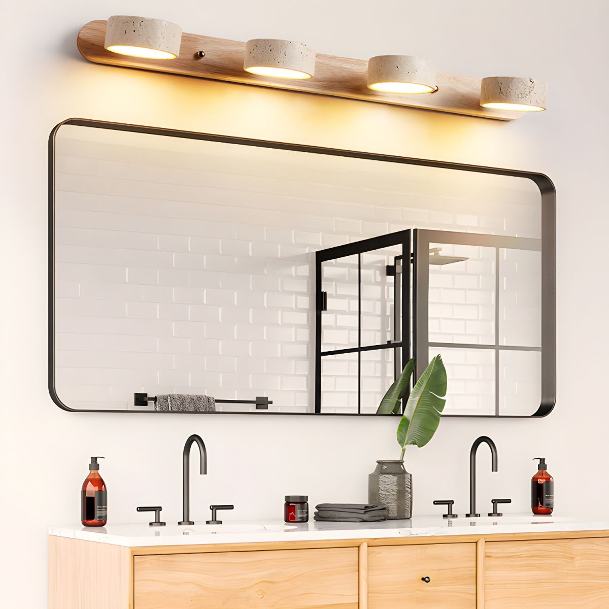 Moderne Wandlamp voor Binnen met Natuurlijke Materialen en Geïntegreerde LED 6