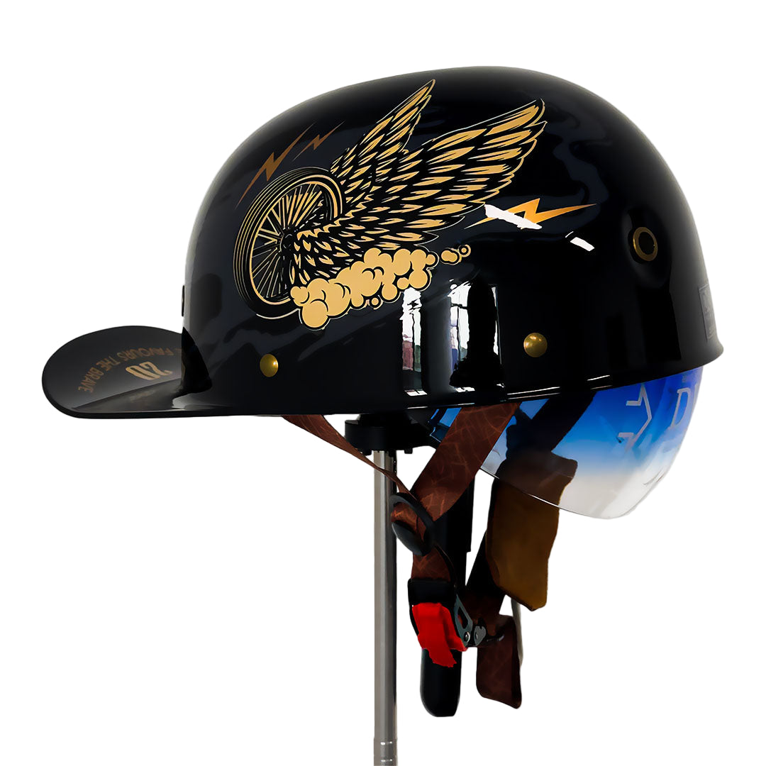 Motorhelm in Baseballpet-Stijl met ECE en DOT Goedkeuring