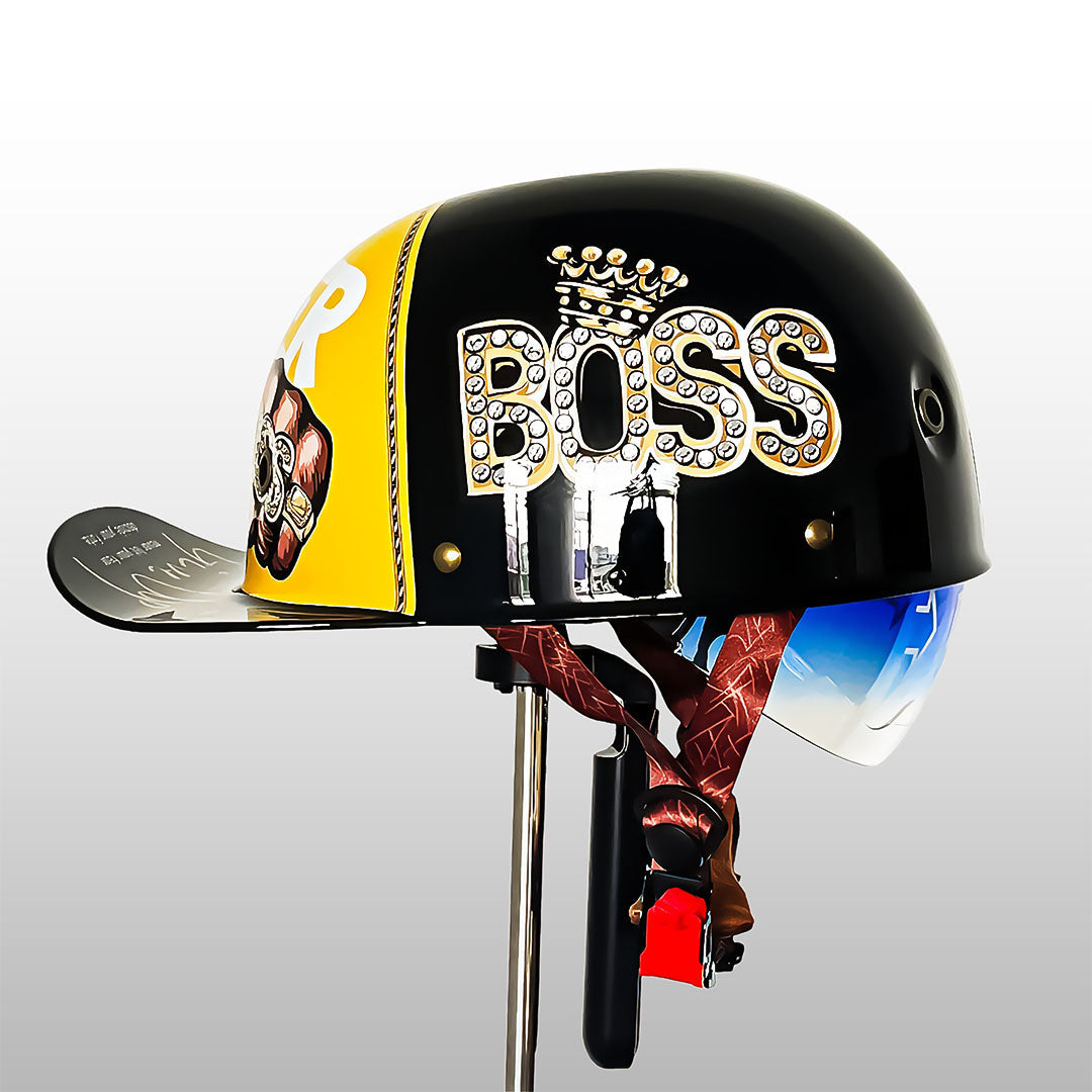 Motorhelm in Baseballpet-Stijl met ECE en DOT Goedkeuring