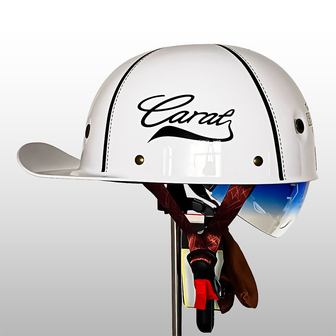 Motorhelm in Baseballpet-Stijl met ECE en DOT Goedkeuring