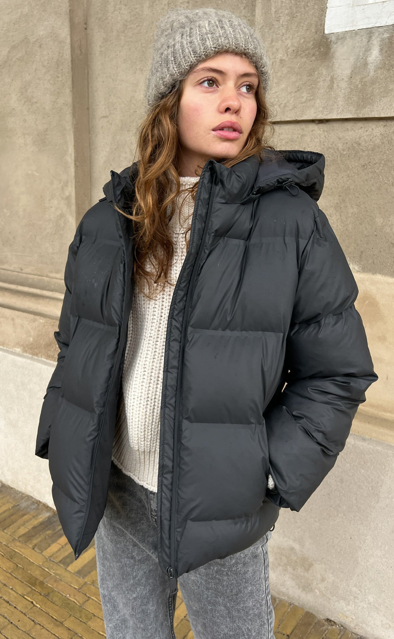 Dames Lange Winterjas Gewatteerd Polyester Met Stijlvolle Bescherming-1