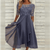 Variant image for Dames Midi Jurk Elegante Zomerstijl Luchtig Materiaal voor Bruiloft-6