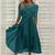 Variant image for Dames Midi Jurk Elegante Zomerstijl Luchtig Materiaal voor Bruiloft-8