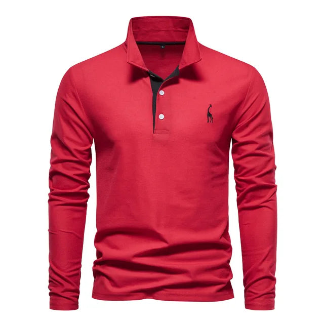 Variant image for Heren Poloshirt Langarm Casual Katoen-29