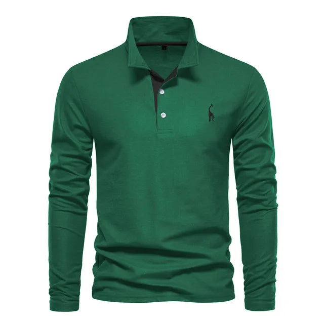Variant image for Heren Poloshirt Langarm Casual Katoen-24