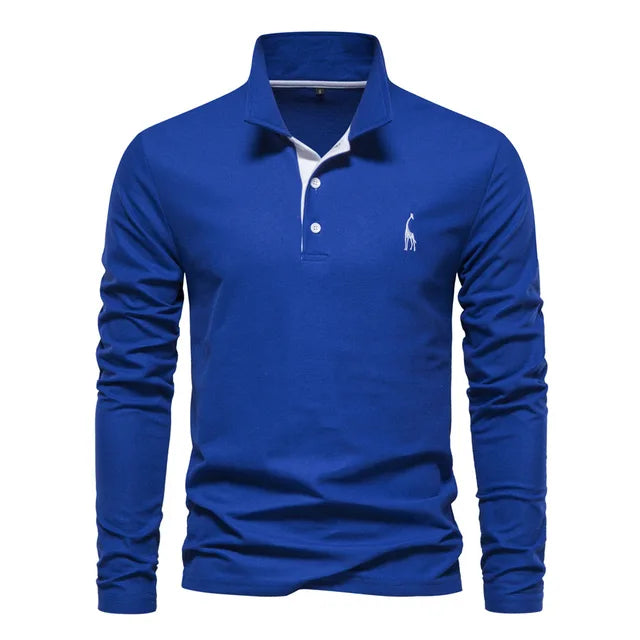 Variant image for Heren Poloshirt Langarm Casual Katoen-7
