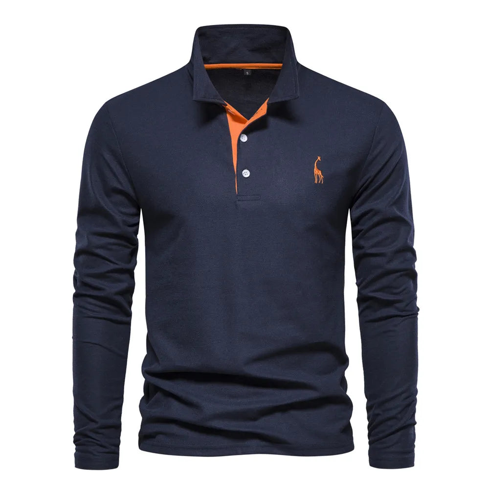 Variant image for Heren Poloshirt Langarm Casual Katoen-8