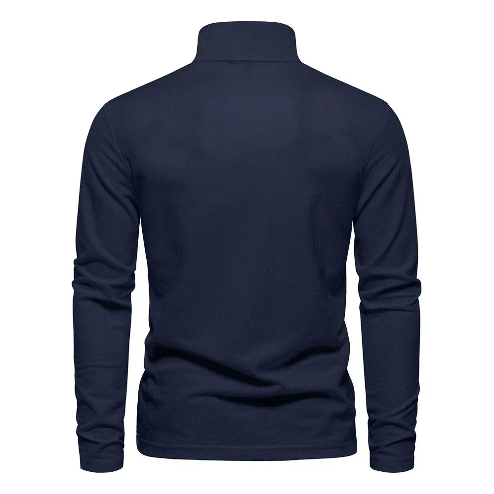 Heren Poloshirt Langarm Casual Katoen-3