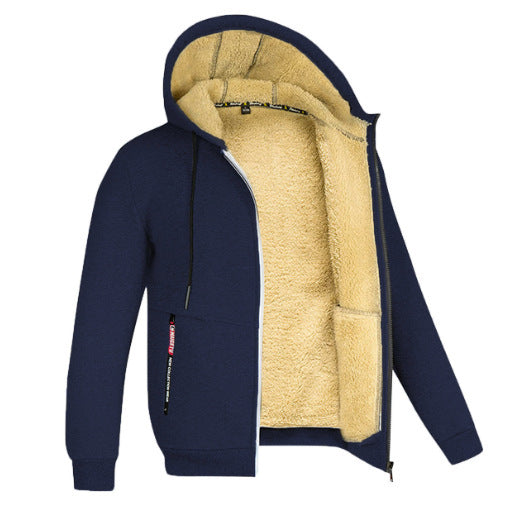 Heren Hoodie Zipper wol stijl met Capuchon voor Casual en Sportieve Gelegenheden