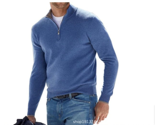 Heren Trui Kwartzipper Casual Katoenmix