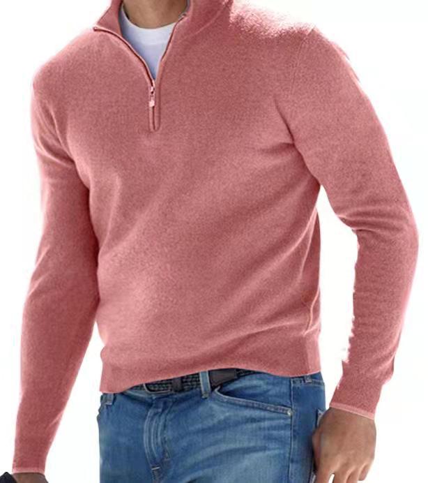 Heren Trui Kwartzipper Casual Katoenmix