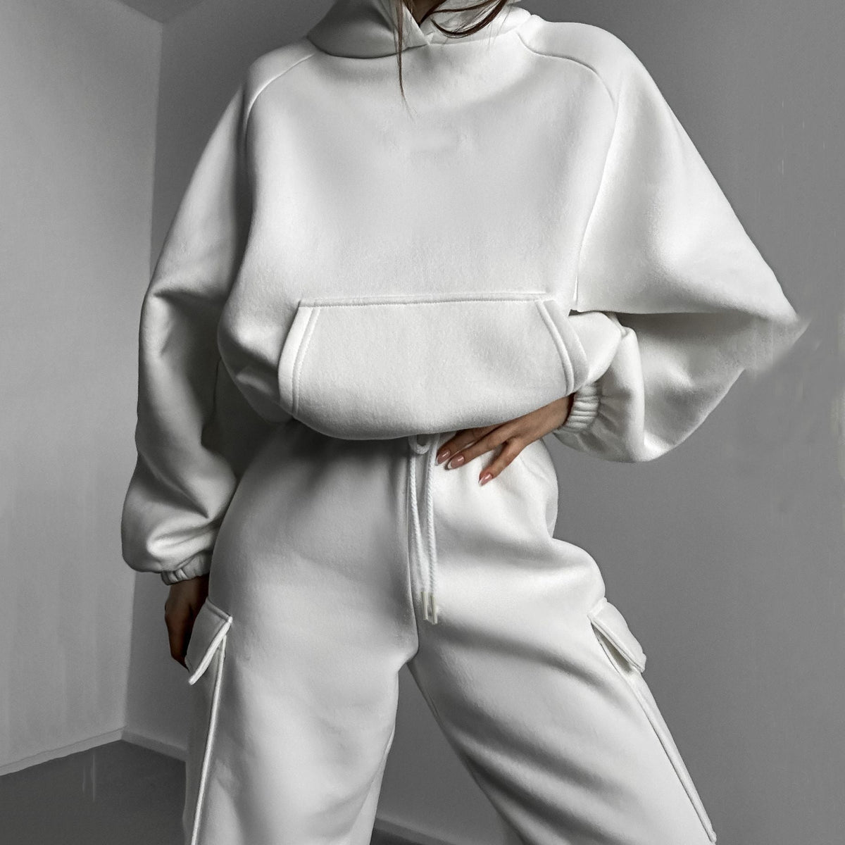 Dames Trainingspak Modern Katoen Comfortabel Met Elastische Tailleband 2