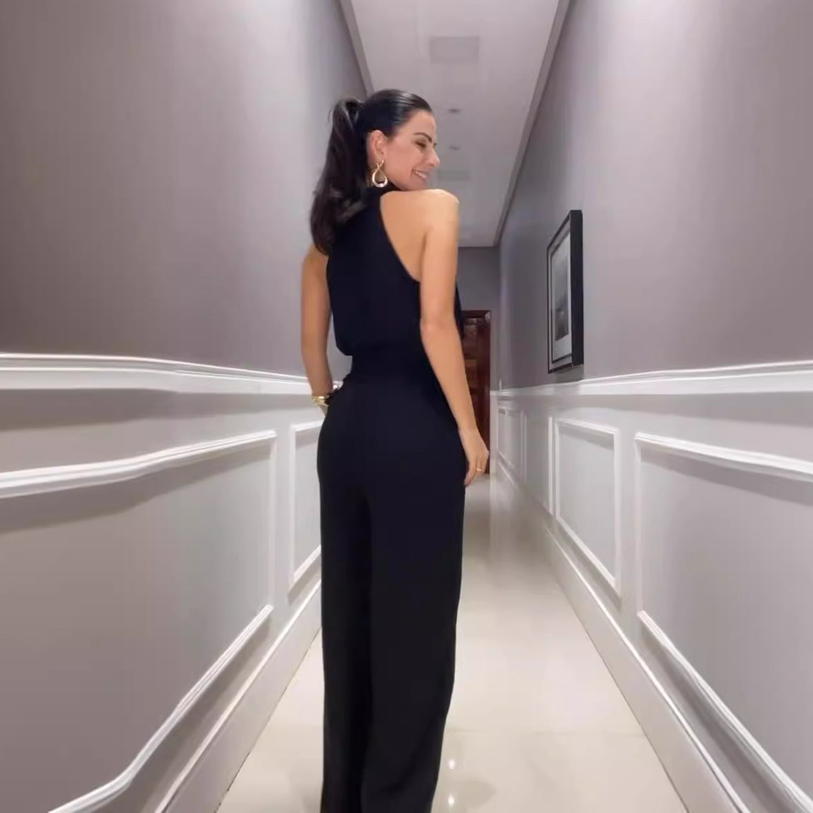 Dames Jumpsuit Feestelijk Luxe Polyester voor Zomer-3