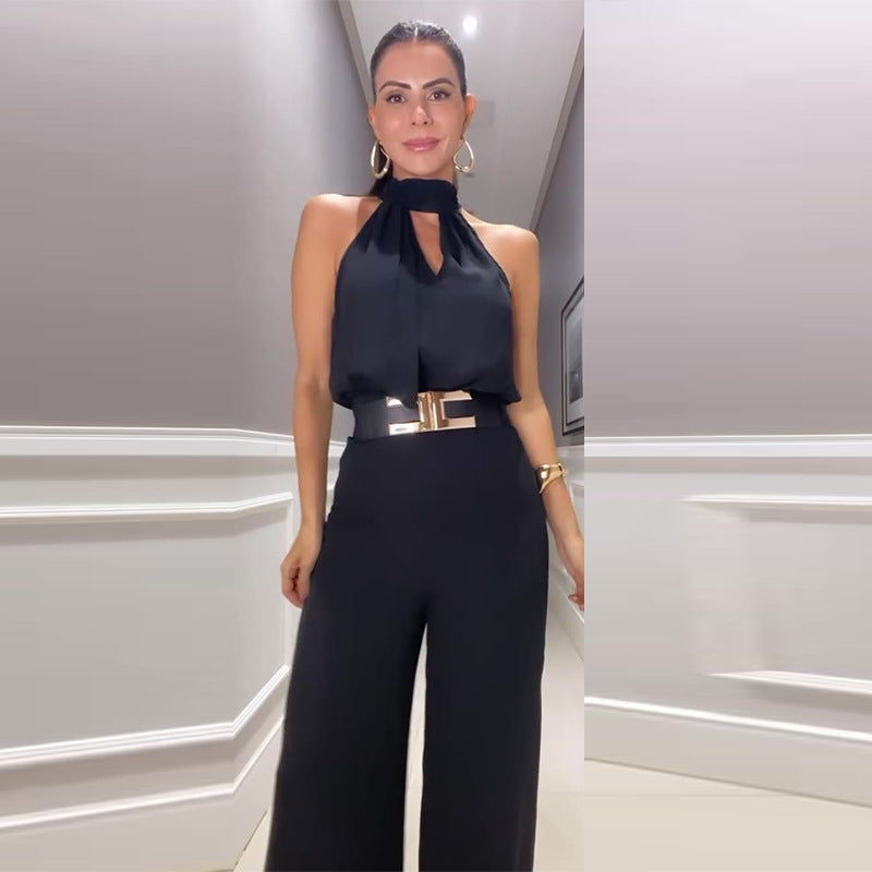 Dames Jumpsuit Feestelijk Luxe Polyester voor Zomer-4