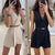 Dames Jumpsuit Mouwloos Elegant V-hals Feestelijk Luxe Stof-2