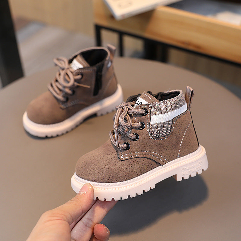 Jongens Outdoor-Enkellaarzen Met Fleecevoering en Waterdicht Materiaal