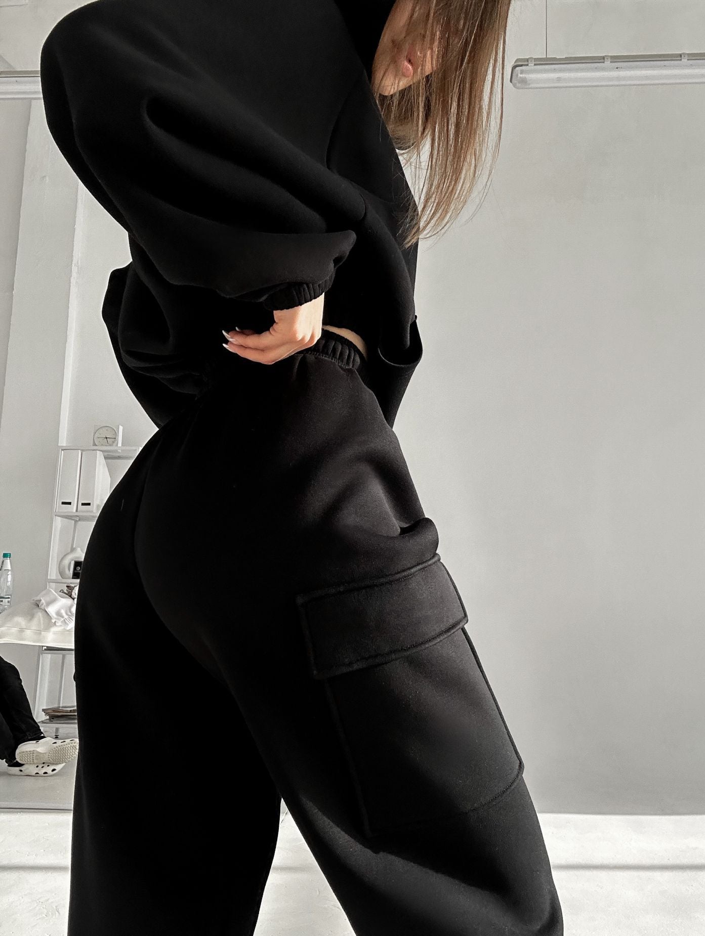 Dames Trainingspak Modern Katoen Comfortabel Met Elastische Tailleband 6