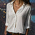 Variant image for Vrouwen Blouse Satijn Elegante Snit Luxe Stijl-5