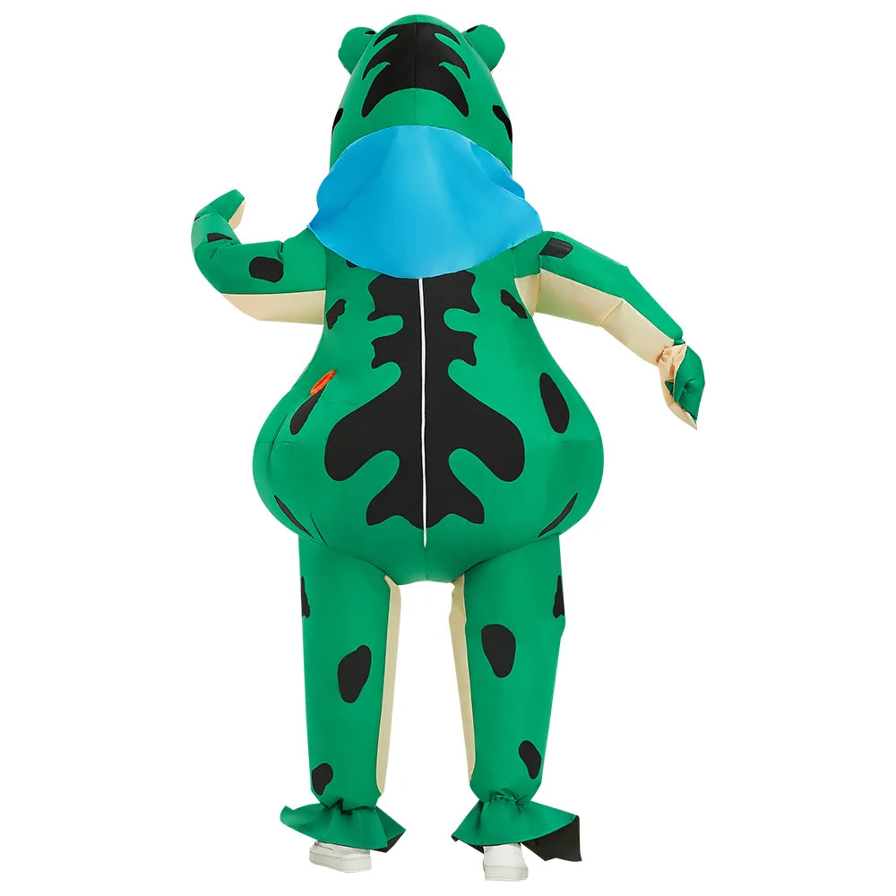 Opblaasbaar Kostuum Frosch Voor Halloween - Ruim Opblaaspak Met Ingebouwde Ventilator 5