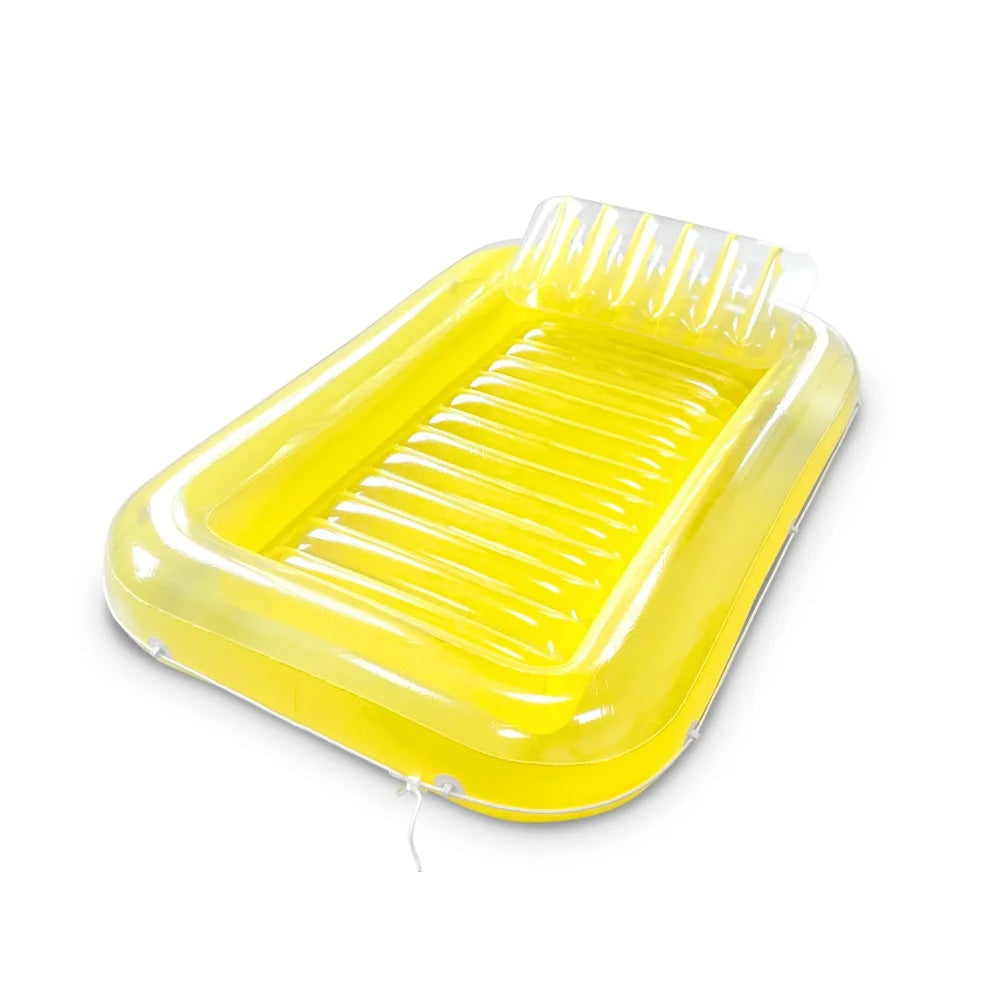 Opblaasbare Ligstoel Zonnebaden PVC met Hoofdkussen en Bekerhouders 1